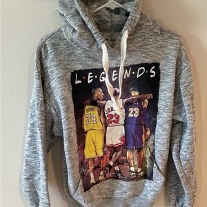 Jon Lauren apparel-Legends Kobe Bryant Michael Jordan Mens Black Hoodie small